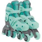 Globber LEARNING SKATES 2in1 – Inline- und Quad-Skates Kinder, verstellbar Gr.26-29, ABEC 9, Rollengröße 48x24 mm, mint