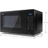 Sharp Yc-Ms252Ae-B Mikrowelle, 11 Leistungsstufen, 25 Liter, volldigitale Steuerung, schwarz