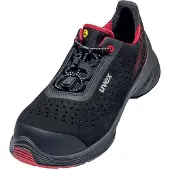 Uvex 68372, Unisex, Erwachsener, Sicherheitsschuhe, Schwarz, Rot, SRC, P, ESD, S1, Speed-Schnürsenkel