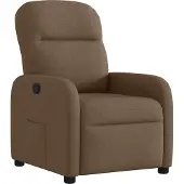 Syfax Relaxsessel Braun Stoff mit manueller Liegefunktion gepolstert 66x88x95 cm