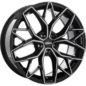 Oxigin Felge 26 Oxid 8.5 Zollx19 Zoll ET30 5x112 black full polish OX268519H130BFP kompatibel mit VW Arteon Beetle Eos Golf VII Golf VIII ID.3 ID.4 Passat Phaeton