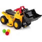 Costway Sitzbagger, Kinderbagger elektrisch, Bagger zum draufsitzen, Sandbagger für Kinder ab 2 Jahren