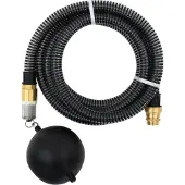 Syfax Saugschlauch mit Messing-Anschlüssen Schwarz 1,1" 4 m PVC