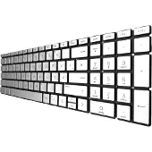 T-ProTek DEUTSCHE-Tastatur Keyboard Silber mit Beleuchtung kompatibel für HP 15-da2139ng