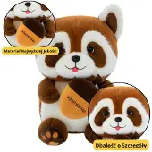 Leantoys Lean Plüsch-Maskottchen Waschbär Zum Knuddeln Mit Eichel 23Cm