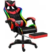 Sonstiges Bürostuhl Computerstuhl Schreibtischstuhl Ergonomischer Gaming Stuhl Massage LED Rot