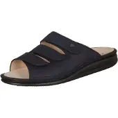 Finn Comfort Bequeme Pantolette Korfu, Damen, Marine, Leder, NEU - Damenschuhe Pantolette / Zehentrenner, Blau, leder (buggy)