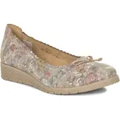 MACIEJKA Blumenbrogues Schuhe mit Pastell-Print, mandelförmiger Spitze, weicher Innensohle, 3 cm Absatz