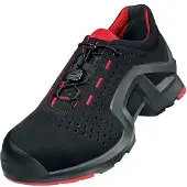 Uvex 1 x-tended support Sicherheitsschuh S1P Halbschuh gelocht schwarz/rot 52