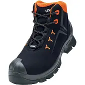 Uvex 2 MACSOLE S3 HI HRO SRC, 14/51, Unisex, Erwachsener, Sicherheitsstiefel, Schwarz, Orange, ESD, HI, HRO, S3, SRC, Schnürverschluss