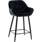 CLP Barhocker Gibson Samt, Sitzhöhe 76 cm schwarz