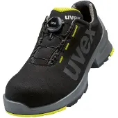 Uvex 1 Sicherheitsschuh S2 SRC BOA EN ISO 20345:2011 S2 SRC, schwarz/gelb schwarz Größe 36