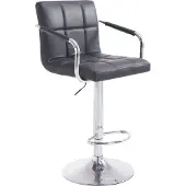 CLP Barhocker Lucy V2 höhenverstellbar und drehbar grau Gestell Farbe weiß