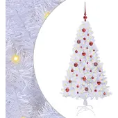 Syfax Künstlicher Weihnachtsbaum Weiß 150 cm PVC und Stahl
