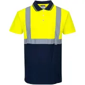 Portwest S479 Zweifarbiges Polo Shirt Yellow/Navy Gr. L