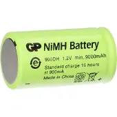 GP Akku D 1,2V / 9000mAh GP900DH-EB flattop - Hochstrom