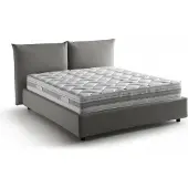 Talamo Italia Doppelbett Cristyn Grau, Matratze Inkl.