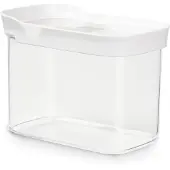 EMSA Optima Schüttdose 1 Liter, rechteckig, Schiebedeckel, ideal zum Portionieren, 100% sicher/ hygienisch/ platzeffizient, Frischedichtung, transparentes Design, N1141900