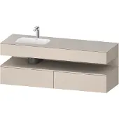 Duravit Einbauwaschtisch-Möbel-Set Qatego 160x50x60cm, Kon-WTU, B, B li, Tau matt
