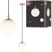 Paulmann Glas Hängelampe Menja, dimmbar, weiß / opal, für Wohn- / Esszimmer, Glas, Modern, Pendelleuchte