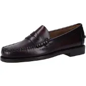 Sebago für Herren. 7000300 Klassische Dan Leder Loafers burgundbraun (45), Wohnung, 1 bis 3 cm, Keine, Lässig, Party, Bordeaux