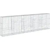 vidaXL Gabione mit Deckel 500x50x150 cm Verzinktes Eisen