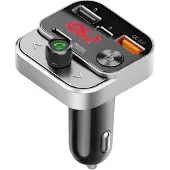 Swissten , FM-Transmitter Auto Bluetooth Musik-Streaming USB-C USB-Ladegerät, Schwarz