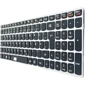 T-ProTek DE Tastatur Keyboard Beleuchtung Silber Rahmenkompatibel für Lenovo Ideapad G50-80, G50-70AT