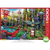 Eurographics Puzzle Totem Pfahl Traum, Fantasy, 500 Teile, 68 x 48 cm, 6500-5361