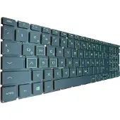 T-ProTek DEUTSCHE-Tastatur Keyboard Grün Beleuchtung kompatibel für HP 15-da0000