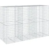 vidaXL Gabione mit Deckel 300x100x200 cm Verzinktes Eisen