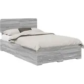 Syfax Bettrahmen Graues Sonoma 120 x 200 cm Holzwerkstoff