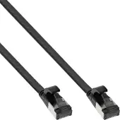 InLine Patchkabel flach, U/FTP, Cat.8.1, TPE halogenfrei, schwarz, 5m, 5 m, Cat8.1, U/FTP (STP), RJ-45, RJ-45, Schwarz