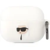 Karl Lagerfeld Fall Silikon Karl Kopf 3D Na Airpods Pro - Białe