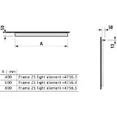 Laufen FRAME 25 LED-Leuchte, 400mm, für Spiegelschränke mit Einbaurahmen, H4475639004501