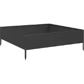 vidaXL Hochbeet Schwarz 100x100x33,5 cm Stahl