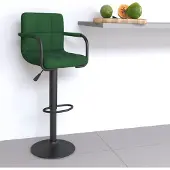 vidaXL Hochwertig Barhocker Dunkelgrün Samt 334651