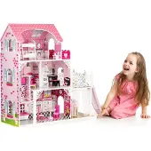 Northio Puppenhaus aus Holz mit XXL-Aufzug und ECOTOYS-Rutsche