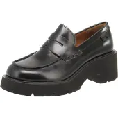 Camper für Damen. K201425-002 Milah Leder Mokassins schwarz (41), 3 bis 5 cm, Keine, Lässig, Party, Klassisch