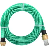 Syfax Saugschlauch mit Messing-Anschlüssen Grün 1,1" 3 m PVC