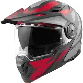 Bogotto FG-102 Safari Fiberglass Enduro Helm Schwarz Grau Rot Größe S