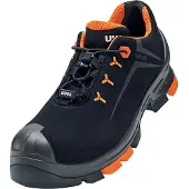 Uvex 65082, Unisex, Erwachsener, Sicherheitsschuhe, Schwarz, Orange, ESD, S3, SRC, Speed-Schnürsenkel