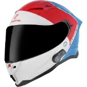 Bogotto H153 BT SPN Weiß Rot Blau Bluetooth Helm Größe M