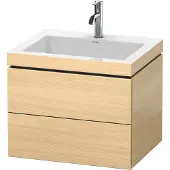 Duravit Waschtischunterschrank c-bonded L-Cube 60 x48cm, 1 HL, med. Ei, 2 Schub., wandhängend