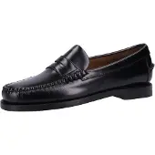 Sebago für Damen. 7001530 Klassische Leder-Mokassins Dan schwarz (39), Wohnung, 1 bis 3 cm, Keine, Lässig, Party
