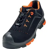 Uvex 2 Sicherheitsschuh S1P Halbschuh Velours schwarz/orange 43