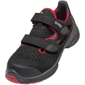Uvex 1 G2 Sicherheitsschuh S1P Sandalen gelocht schwarz/pink 40