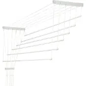 Kadax Deckenwäschetrockner "Torp", Deckentrockner Traglast 12kg, 6 Stäbe, 110 cm, weiß