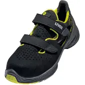 Uvex 1 G2 Sandalen S1 schwarz, gelb Weite 11 Gr. 52