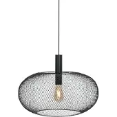 Steinhauer Pendelleuchte Cloud 1-flammig Mattes Schwarz 50x50cm